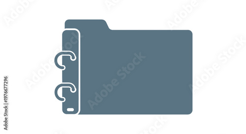 Blue Folder with Three Ring Binders.