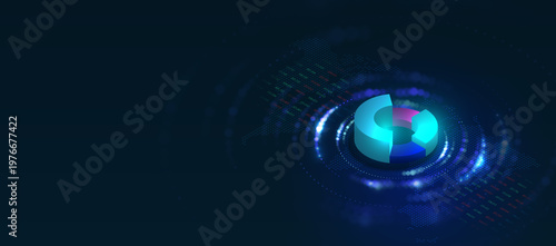 Technology background, concept, investment analysis chart, global trading stock business.