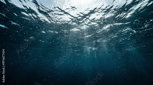 Underwater Surface Backgrounds in Cinematic Style. A collection of Deep Sea Natural Photos, Including bubbles, sunbeams, water, fish, abyss, dark, clear, marine, waves