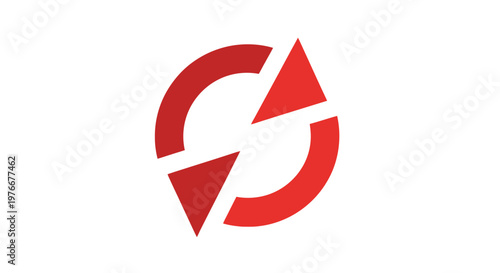 Red Circular Arrows Symbolizing Rotation.