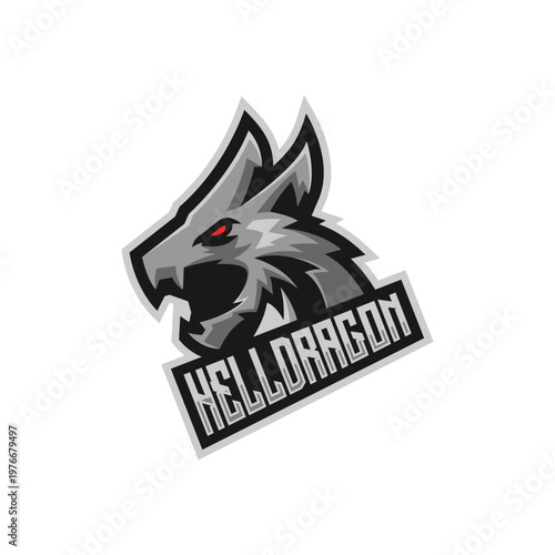 Esports Dragon Head Mascot Logo