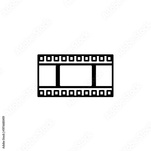 Film strip icon symbol for content with production entertainment recording