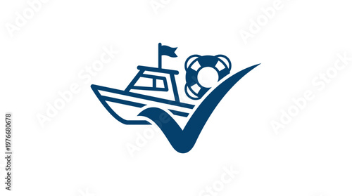 Boating Safety and Compliance Checkmark Icon