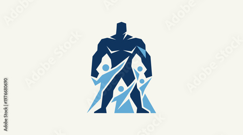 Superhero Protecting Family Silhouette