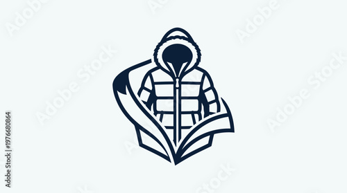 Minimalist Jacket with Hood Logo Design
