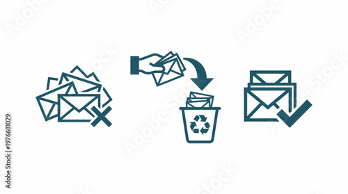 Email Management Concept Inbox Zero and Spam