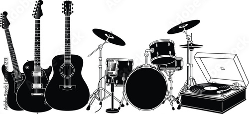 Musical Instruments Silhouette