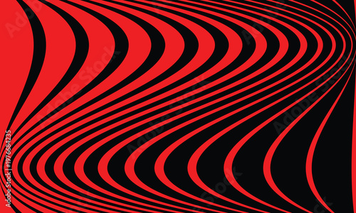 abstract red big to small wavy line pattern art perfect for banner poster background.