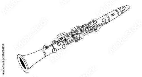 Clairinet Instrument Vector Illustration