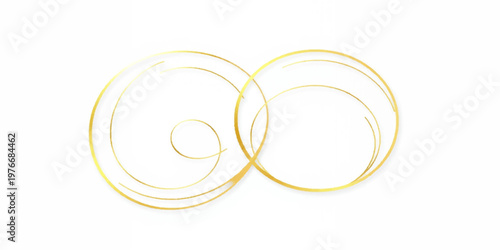 Vector illustration of a 3d golden wedding ring with diamonds on a white background as a round metal symbol of love and infinity