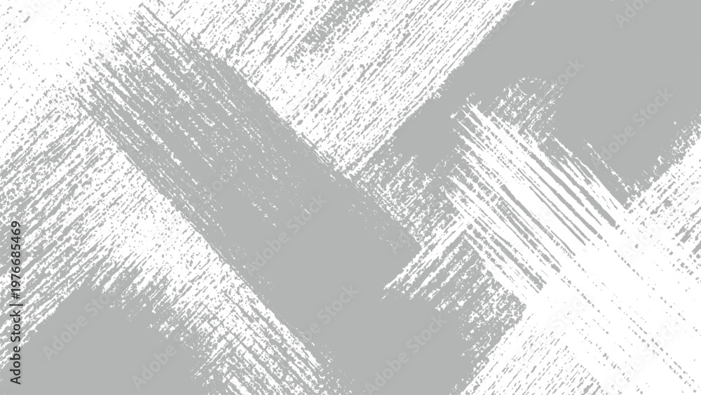 Obraz premium Gray and white brush strokes crossed over each other in abstract art design element texture background