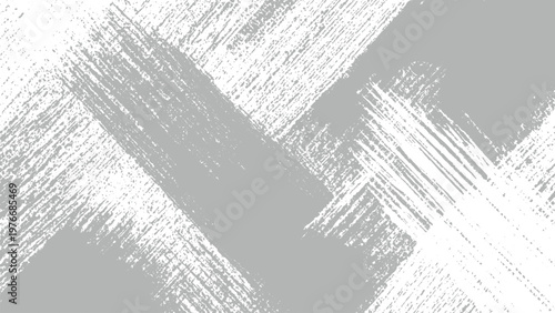 Gray and white brush strokes crossed over each other in abstract art design element texture background