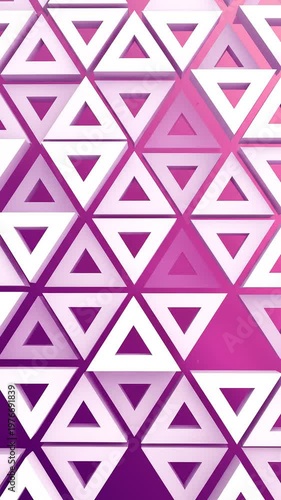 Geometric pattern of pink and white triangles