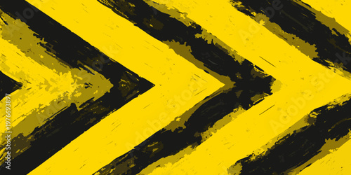 Cautionary stripes a close up view of warning hazard markings