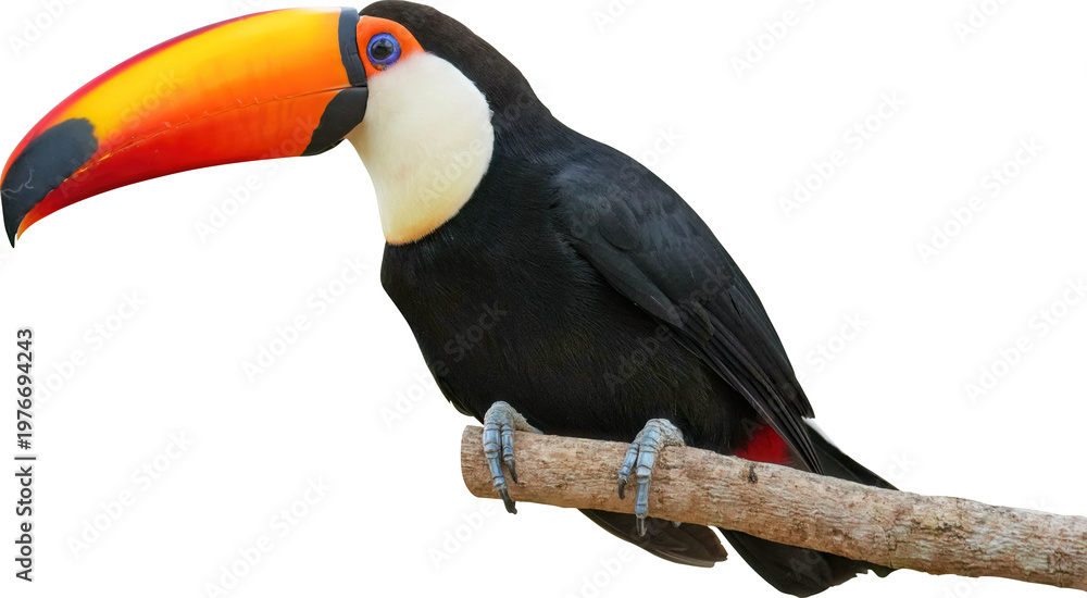 Fototapeta premium Toucan Bird Isolated On Transparent Background