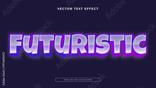 Bold futuristic purple metal text effect for gaming and sci-fi
