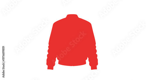 Red Long Sleeve Shirt with Collar.