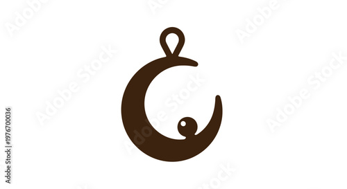 Copper Crescent Moon Pendant Jewelry.