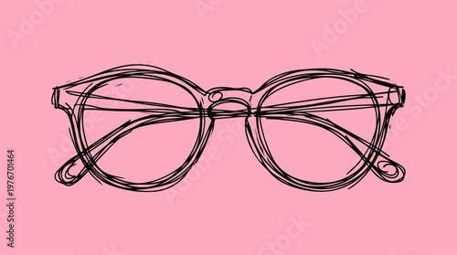 Vintage Round Glasses Frame.