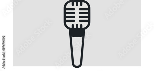 Vintage Microphone Illustration.