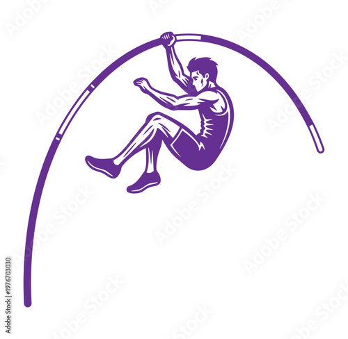 man pole vaulting over a bar in athletic competition