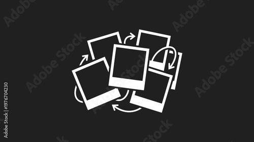 Abstract Concept of Photo Sharing and Digital Content