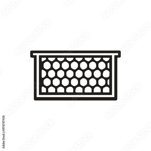 Exploring the intricate structure of a classic honeycomb frame essential for beekeeping