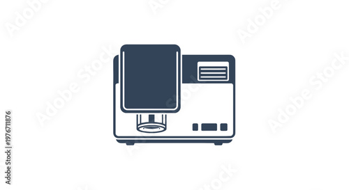 Simple Line Illustration of Coffee Machine.