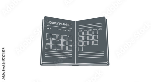 Double Page Crossword Puzzle Book Illustration.