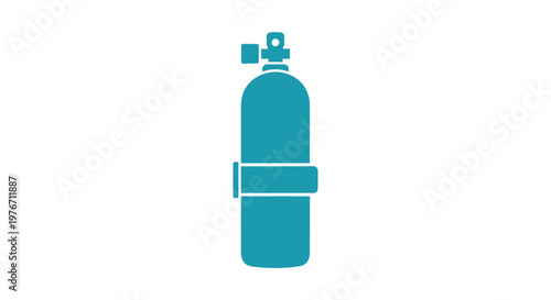 Teal Fire Extinguisher Icon Illustration.