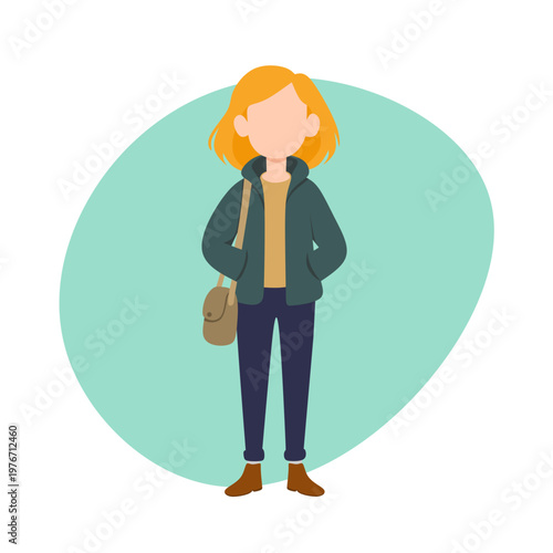 woman office worker illustration