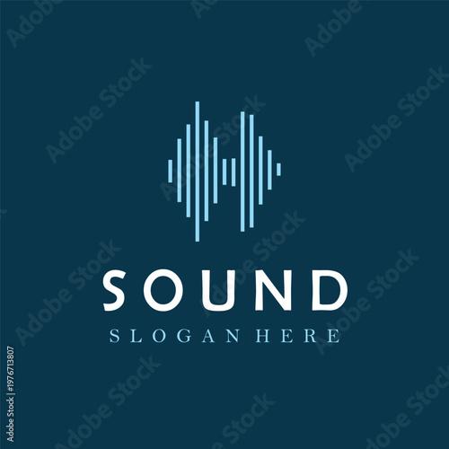 Creative Sound Equalizer Logo Music Wave Concept