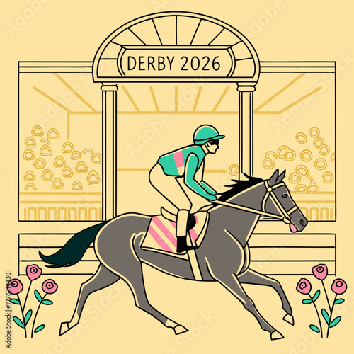 vector illustration of a horse and rider