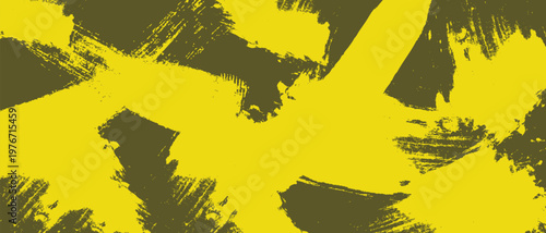 Wallpaper Mural Vibrant Yellow and Khaki Grunge Abstract Brush Stroke Vector Background Texture Torontodigital.ca