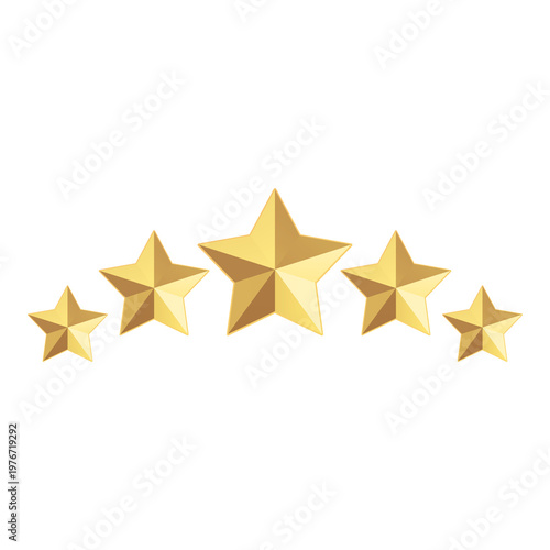 Five Stars Rating Icon, Premium Quality Review Award Excellence Feedback — transparent PNG

