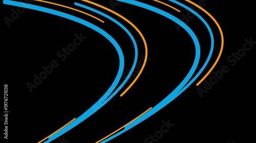 shape swoosh waves swirl trail trace seamless loop Animation video transparent background with alpha channel.