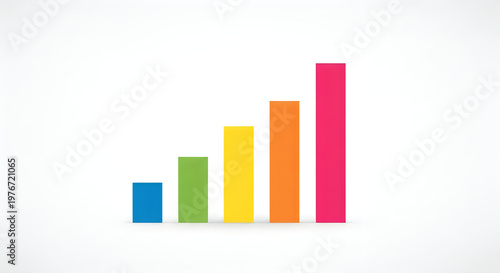 Colorful bar graph illustrating data growth over a period of time isolated on white background Free Download Colorful bar graph illustrating data growth over a period of time isolated on white background - GFXLoad