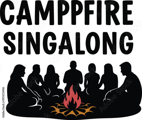 Campfire Singalong people silhouettes