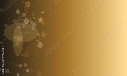 Abstract geometric shapes and lines on gradient brown background, squares