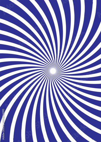 Hypnotic spiral a blue and white swirling optical illusion