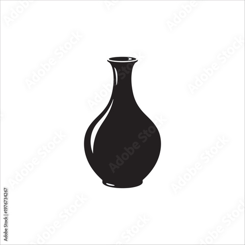 Blue glass vase on white background