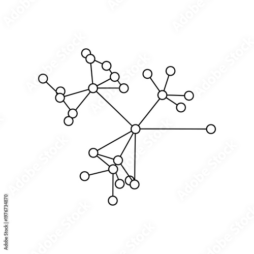 3d molecular structure diagram with interconnected nodes and bonds for science education