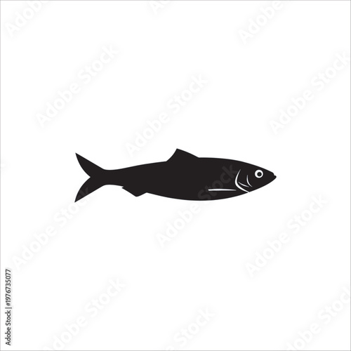 Shark and fish vector illustration in ocean style