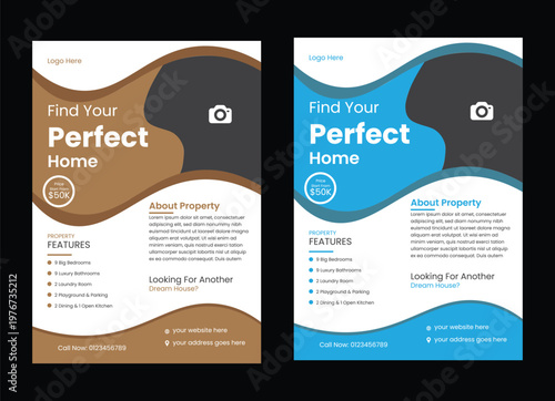 Real Estate Business Flyer Design Template For your business or service, Simple Real Estate Flyer Layout Bundle. real state flyer design, modern flyer design,