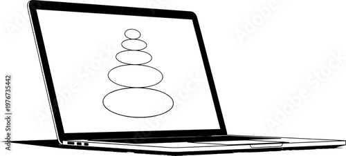 Minimalist remote work balance and digital wellness vector, "Created with AI assistance and manually refined."