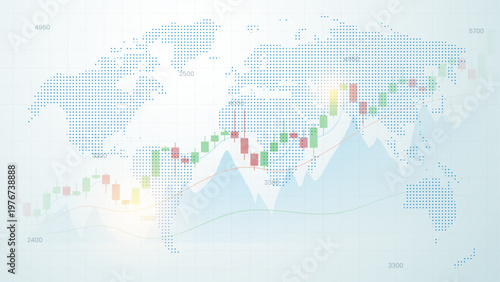 stocks market investment trading background with candlestick chart