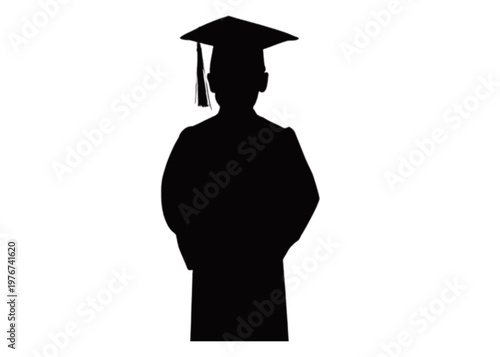 graduation man silhouette