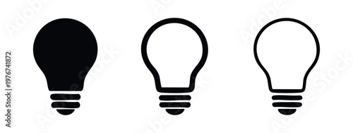 Light Bulb Idea Icon Set