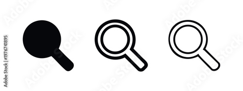Magnifying Glass Search Icon Set
