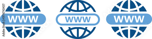 Visit Website Icon Set. External link and web browser symbols. Online Connection Symbols. Global web and link icons. Redirect and internet access design
